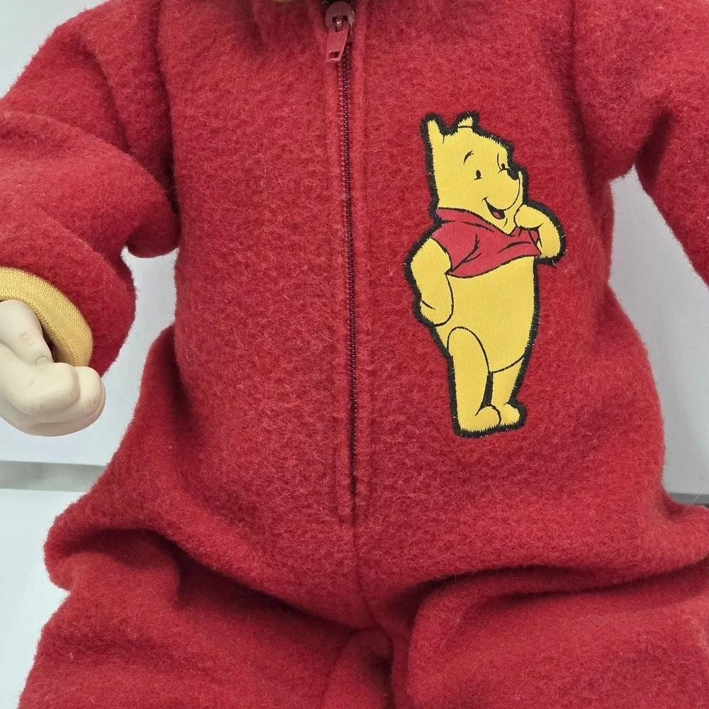 Ashton Drake Disney Porcelain Baby Doll Winnie The Pooh Red Sleeper Vintage 18